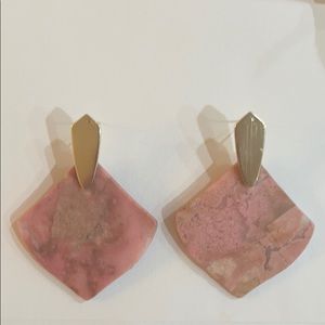 Kendra Scott Pink Marble Earrings
